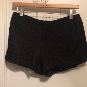 Black Lace Shorts